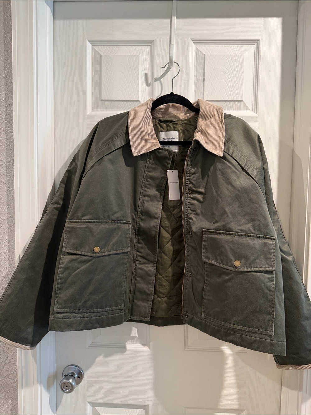 NWT! Abercrombie Short Waxed Chore Jacket — XL - Picture 8 of 8